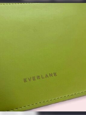 Everlane Lime Green Leather Wallet